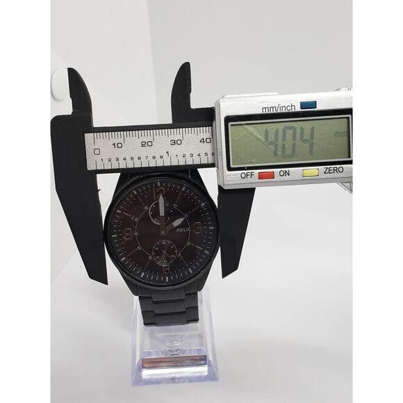 Relic men's watch. Large black multi function face. ZR1S748, 121409 - Picture 9 of 9